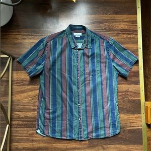 Striped Urban Outfitters Shortsleeved Button-Down Shirt